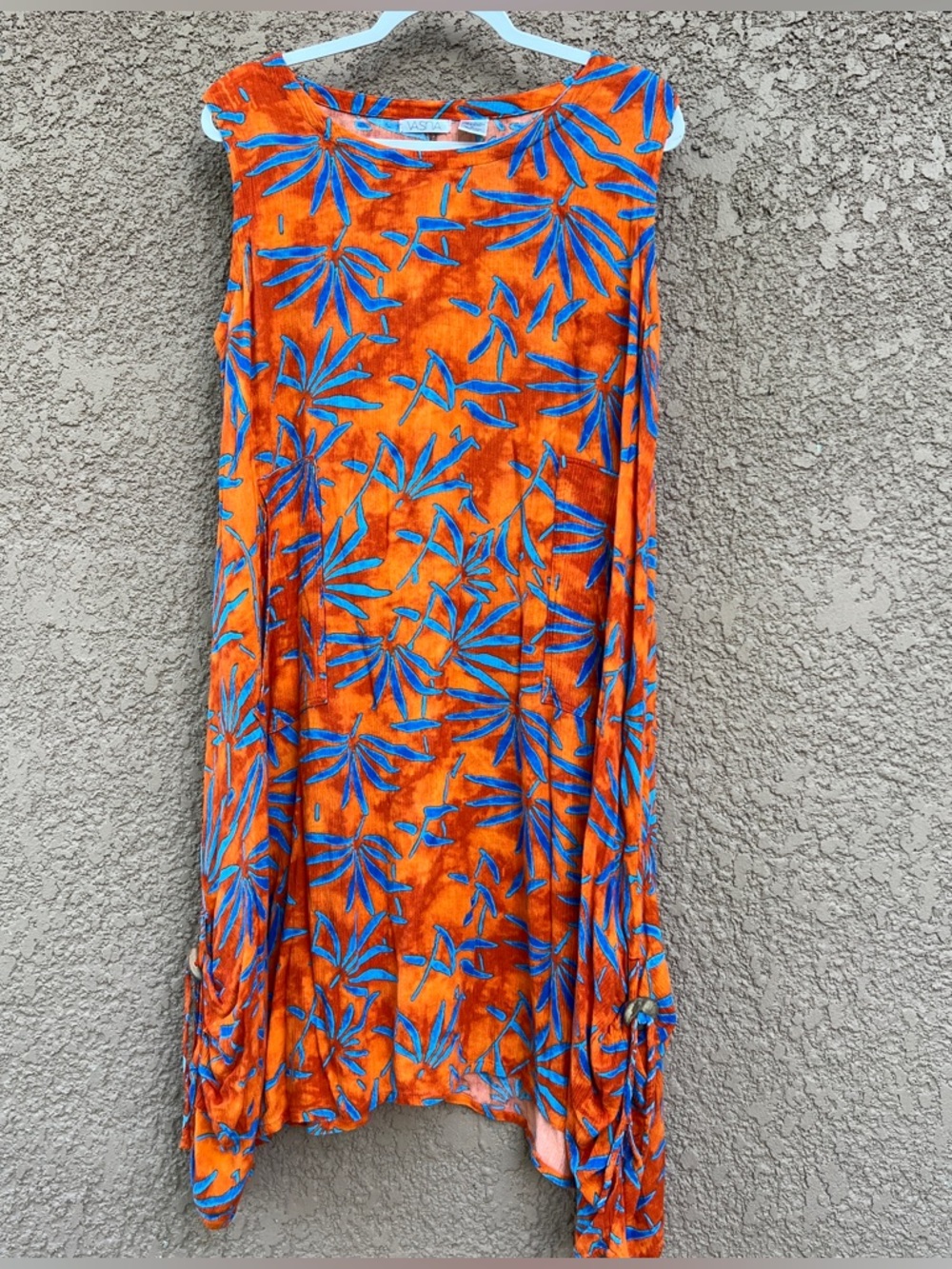 Vasna Lagenlook Womens Large Floral Oversized Boho Hippie Relaxed Casual